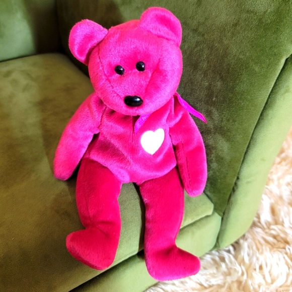 Ty | Toys | Ty Beanie Bear Valentina With A Heart Color Pink 9 Missing
